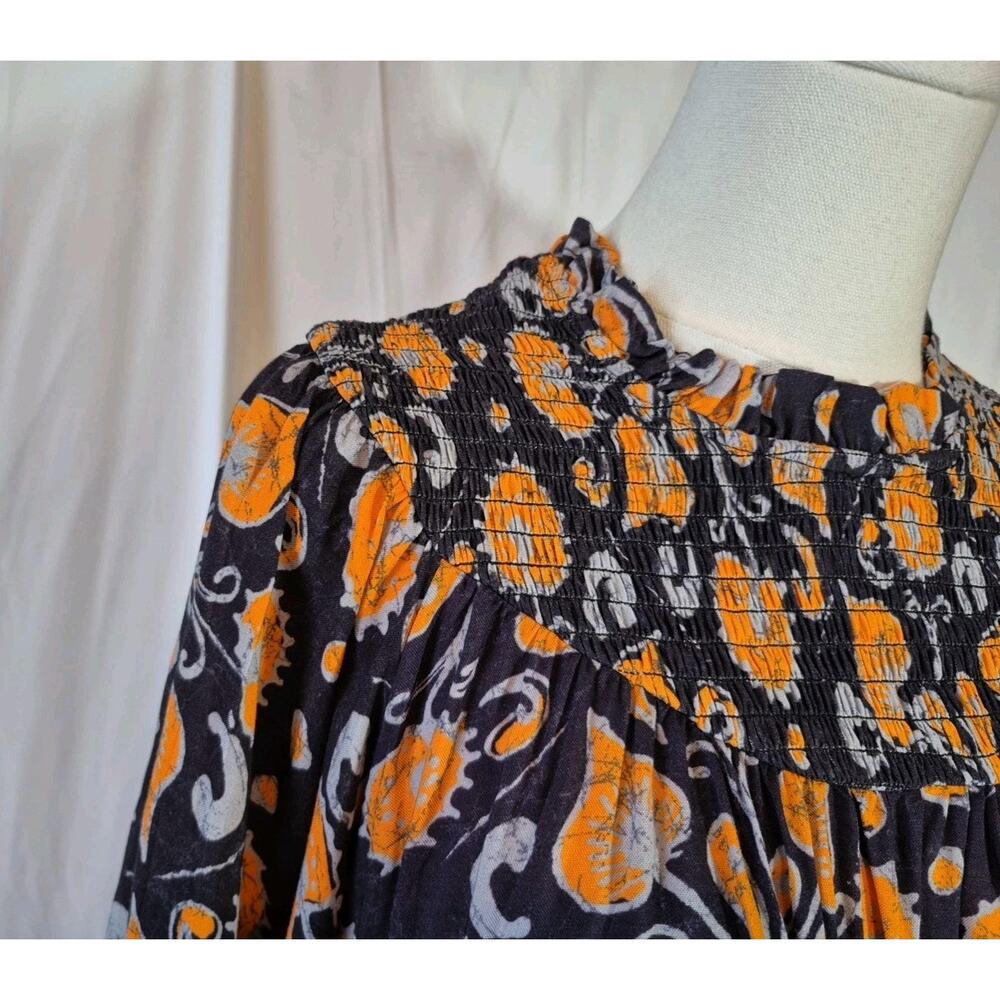 Anthropologie Porridge Isabel Orange Floral Mini Dress XS - Picture 4 of 10